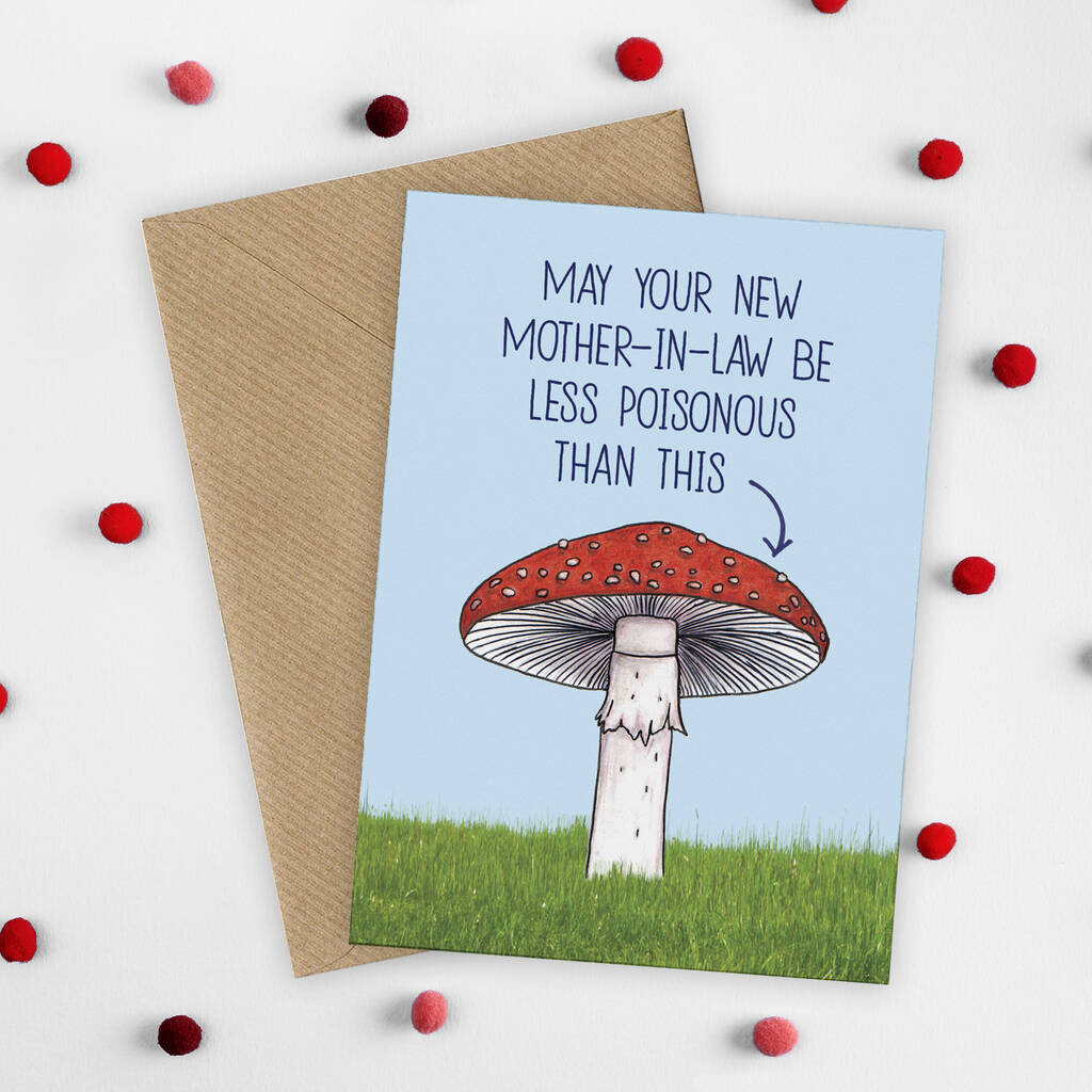Funny Mother In Law Wedding Toadstool Card By Cherry Pie Lane |  
