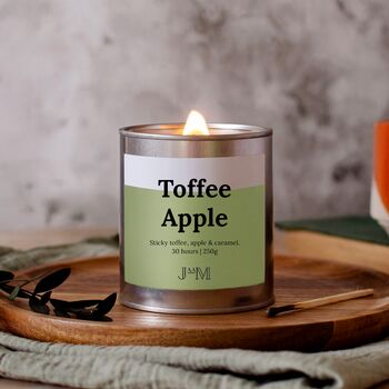 Toffee Apple Autumnal Wood Wick Candle, 2 of 7