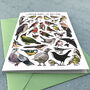 Garden Birds Of Britain Art Blank Greeting Card, thumbnail 8 of 11