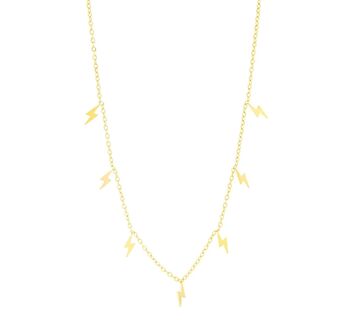 Waterproof Gold Plated Lightning Necklace, 2 of 3
