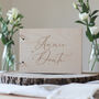 Personalised Script Names Wooden Wedding Guestbook, thumbnail 2 of 6