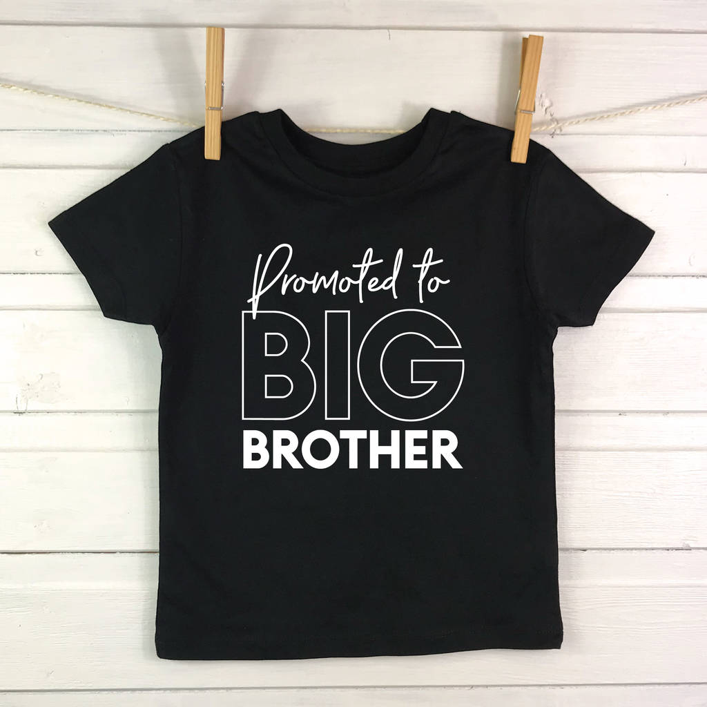 promoted to big brother t shirt by lovetree design | notonthehighstreet.com