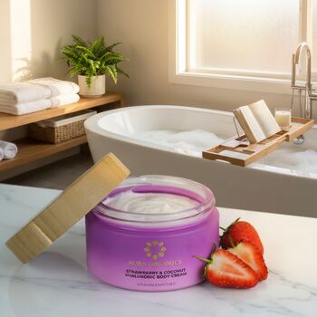Organic Strawberry And Coconut Body Cream, 3 of 3