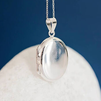 Personalised Sterling Silver Oval Locket, 4 of 12