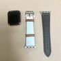 Vegan Leather Apple Watch Strap In Black And White, thumbnail 2 of 4