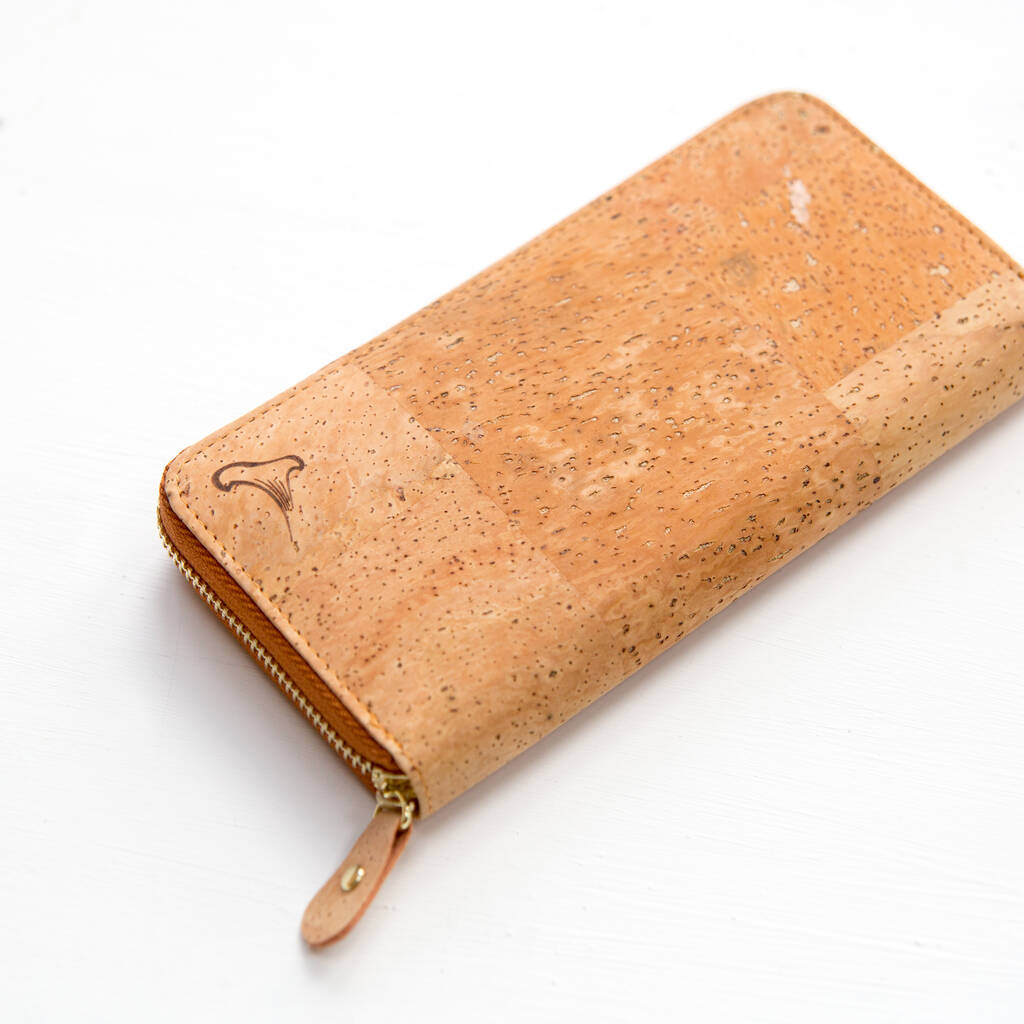 Women’s Zip Around Cork Purse By Yum Farm