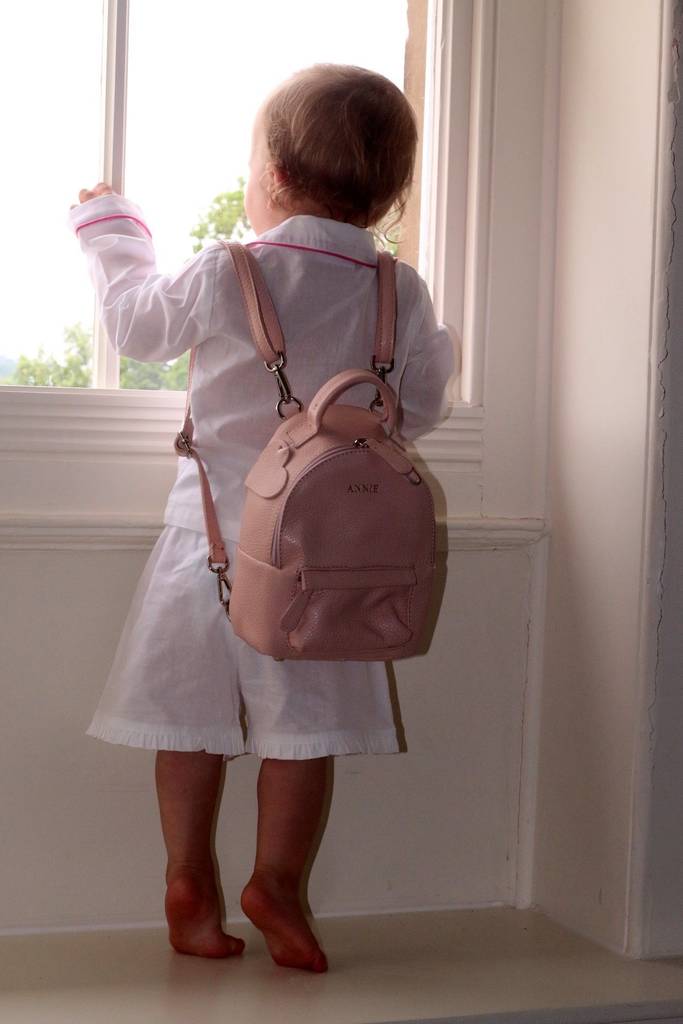 Mini Leather Personalised Backpack, 1 of 5