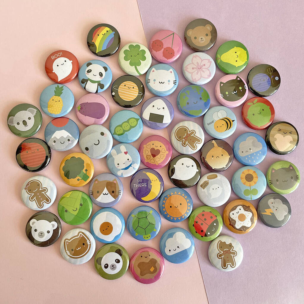 Assorted Kawaii Badges For Party Bags, 1 of 4