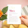 Personalised Mum Definition Card, thumbnail 2 of 8