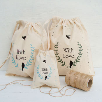 Buy Personalised Custom 100% Cotton Gift Bags With Your Own Text Perfect  for Weddings, Birthdays, Special Occasion Drawstring Bags Online in India -  Etsy