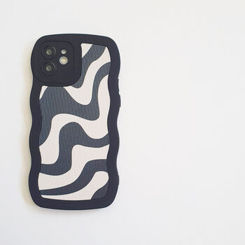 Curvy Striped Phone Case For iPhone, 4 of 5