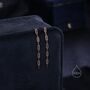 Dangle Chain Stud Earrings In Sterling Silver, thumbnail 6 of 10