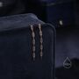 Dangle Chain Stud Earrings In Sterling Silver, thumbnail 6 of 11