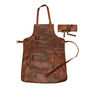Personalised Brown Leather Apron And Tool Roll Gift Set, thumbnail 2 of 10