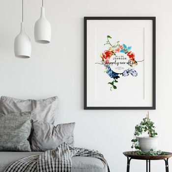 Personalised Happily Ever After Wedding Print By Pepper Print Shop ...
