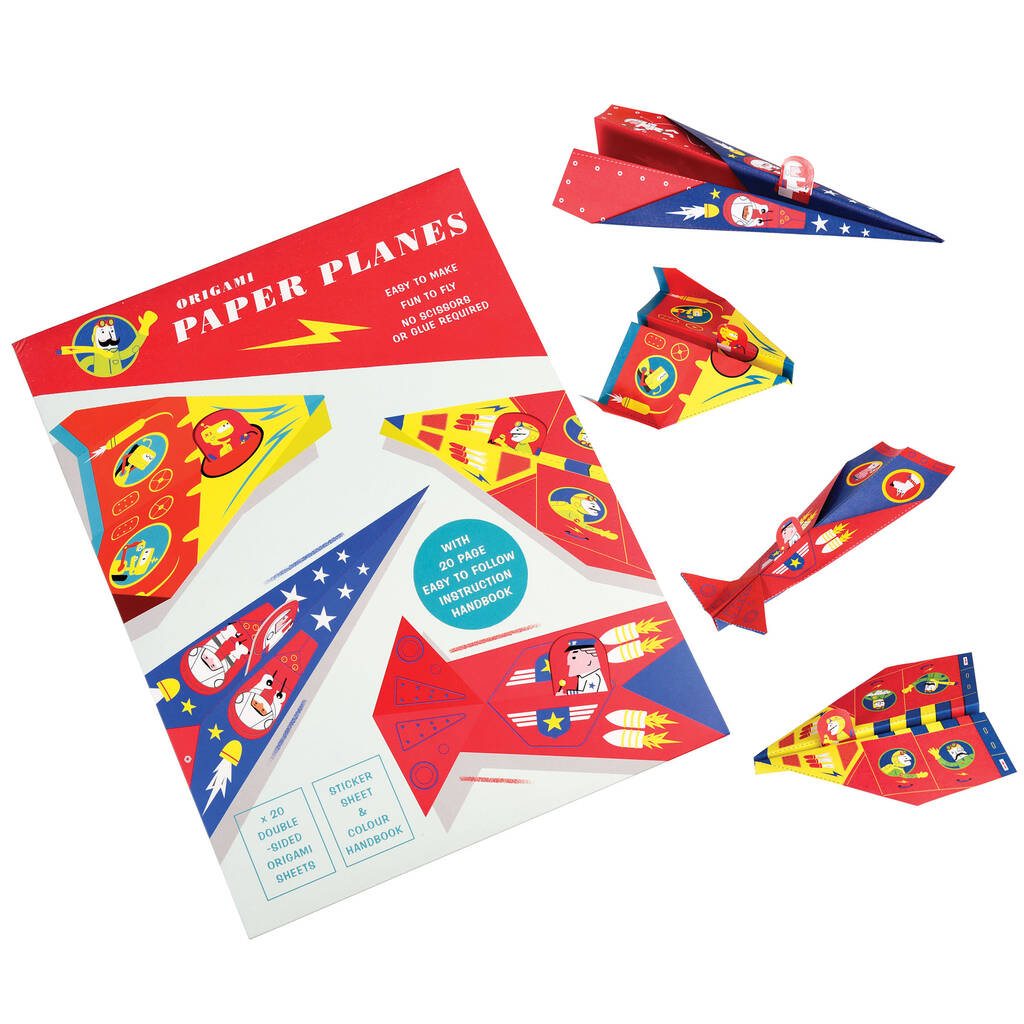 Pack Of 20 Origami Paper Plane Kits, 1 of 4