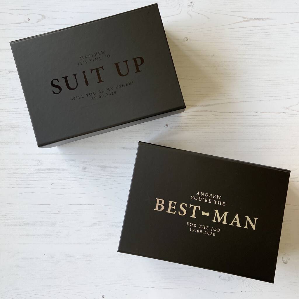 Best Man Groomsman Usher Personalised Gift Box, 1 of 7
