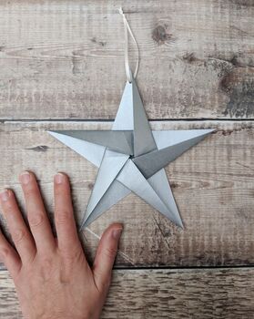 Big Metallic Origami Paper Star Decoration, 2 of 4
