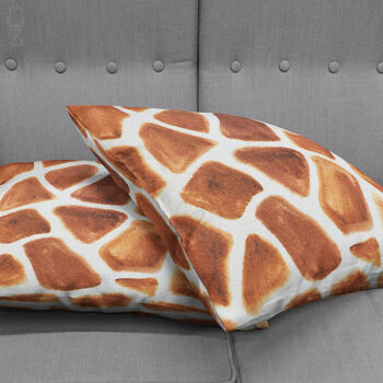 Giraffe Cushion Cover With Brown And White Colours, 4 of 7