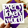 'Every Lovely Word' Card, thumbnail 1 of 4