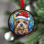 Yorkshire Terrier In Santa Hat Suncatcher Decoration, thumbnail 2 of 6