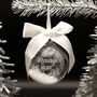 Round Glass Any Message / Text Christmas Tree Bauble, thumbnail 2 of 6