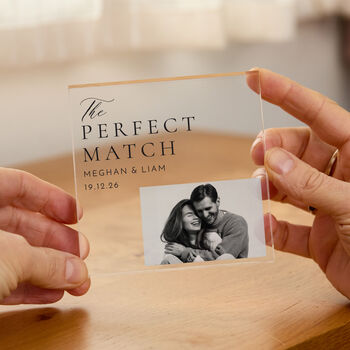 Couple Acrylic Photo Plaque Engagement Keepsake Gift, 3 of 3