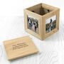 Personalised Oak Family Photo Cube Keepsake Box, thumbnail 1 of 4