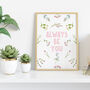Floral Inspiration Quote Art Print, thumbnail 1 of 2