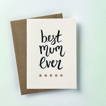 'Best Mum Ever' Letterpress Mother's Day Card, 3 of 3