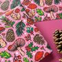 Pink Christmas Mushroom Gift Wrap, thumbnail 1 of 3