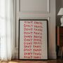 Don't Panic Positive Quote Hand Painted Art Print, thumbnail 2 of 3