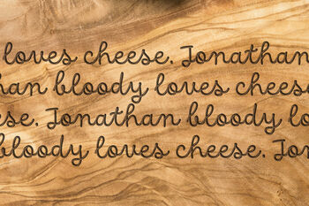 Personalised Cheese Lover Olive Wood Serving Board, 2 of 4
