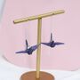 Japanese Paper Origami Crane Ear Threaders Three, thumbnail 4 of 11