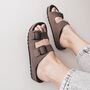 Leather Sandals With Memory Foam Insole, thumbnail 1 of 11