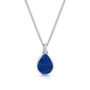 Men's Teardrop Lapis Urn Necklace 925 Sterling Silver, thumbnail 1 of 6