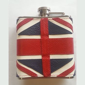 Personalised And Engraved Union Jack Hip Flask, 8 of 10