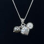 Sterling Silver Heart Charms Necklace, thumbnail 1 of 7