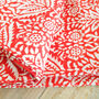 Bagru Block Printed Indian Table Runner, Red And White, thumbnail 4 of 11