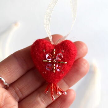 The Mini Beaded Felt Heart Kit, 4 of 12
