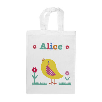 Personalised Child's Chick Easter Egg Hunt Bag, 3 of 5