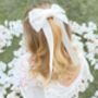 Flower Girl Hair Bow Barrette / Fable Ivory, thumbnail 4 of 4