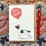 Munsterlander Dog Christmas Card Reindog Design, thumbnail 1 of 2