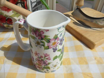Small Jug In Dog Rose Floral Design, 6 of 8