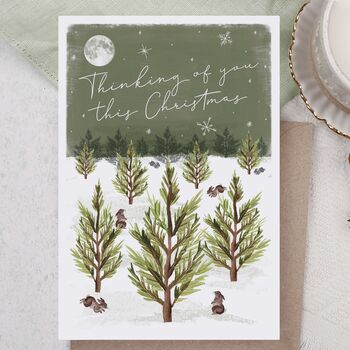 Woodland Animals Christmas Card Pack, 4 of 6