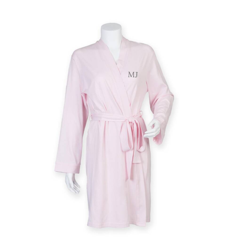 Personalised Cotton Bath Robe Dressing Gown By Mimi & Thomas® Cashmere ...