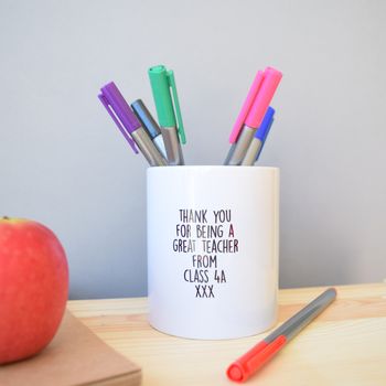 Personalised Teacher Thank You Pen Pot, 5 of 5