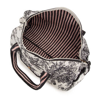 Serendipity Cotton Duffel Bag Black / White Crane, 2 of 4