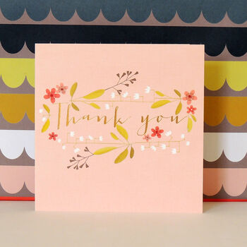 Gold Foiled Thank You Card, 3 of 5