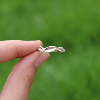 Three Leaf Ring In Sterling Silver, 9 of 9